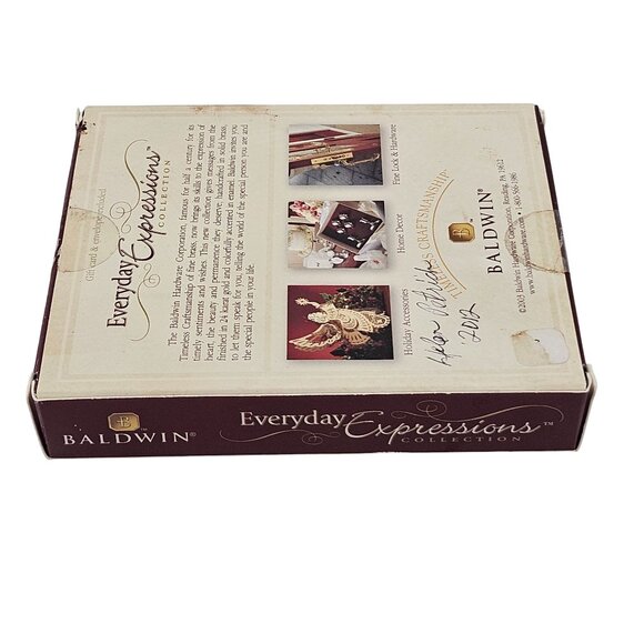 Baldwin Ornament Brass Everyday Expressions Peace Good Will To Men Christmas - Picture 12 of 12